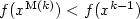 f(x^{\mathrm{M}(k)})<f(x^{k-1})